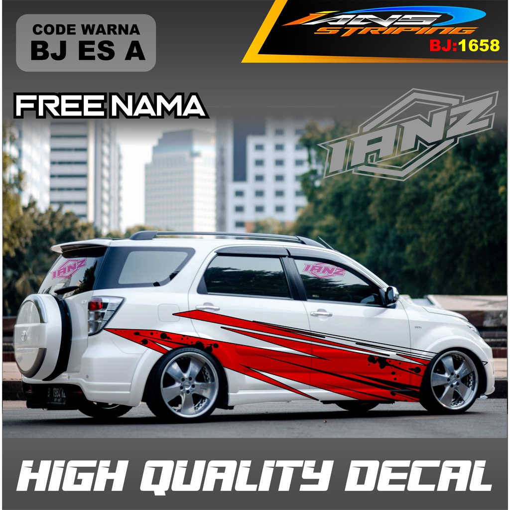 STIKER DECAL MOBIL TERIOS TERMURAH / VARIASI STICKER DECAL MOBIL AVANZA XENIA INNOVA / DECAL STIKER