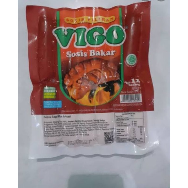 

Vigo sosis bakar sapi 550gr isi 12