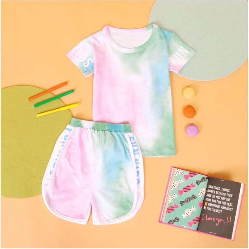 setelan anak perempuan setelan jovanka tie dye anak