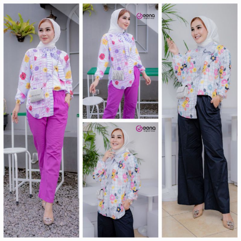 Merva/Lauda Set By Jenna Matt Atasan polyester Celana Cotton