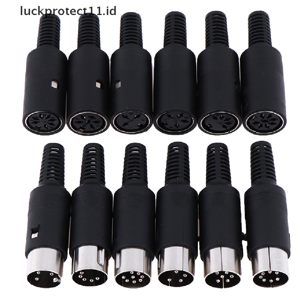 &lt; Luckprotect11.Id &gt; Din Plug Konektor Socket 3 / 4 / 5 / 6 / 7 / 8 Pin Male / Female