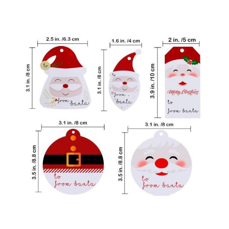 hand tag santa set isi 20 pcs MIX motif