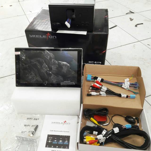 Doubledin Android 10inch Skeleton SKT 8197 Bluetooth USB SD Aux Headunit Tape Mobil 2din SKT8197