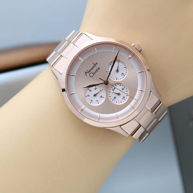 JAM TANGAN WANITA ALEXANDRE CHRISTIE AC 2889 ROSEGOLD ORIGINAL