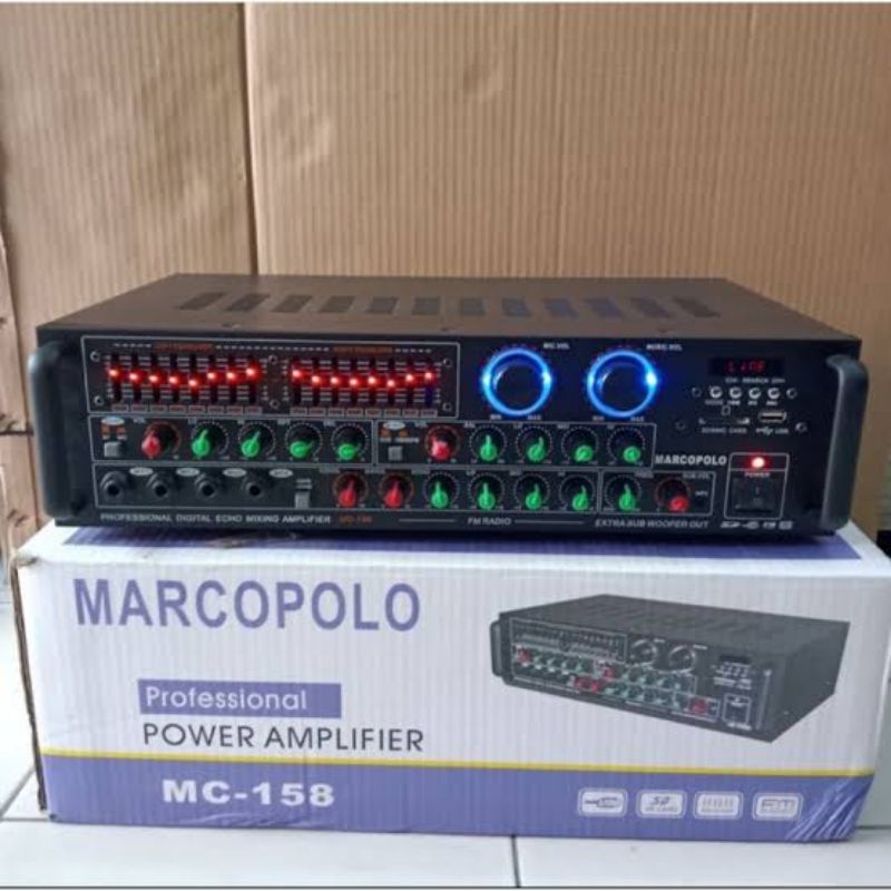 Marcopolo MC 158 Power Amplifier + Karaoke, 4 Channel, 600W