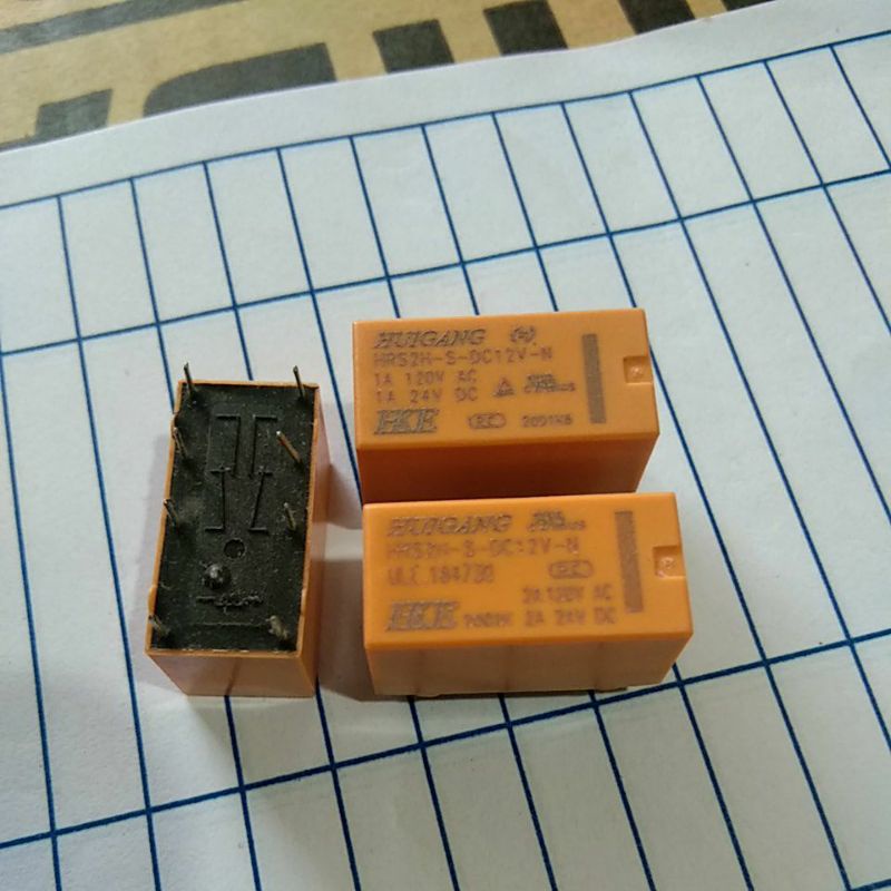 Relay HKE 12v 8pin relay 12v 8kaki