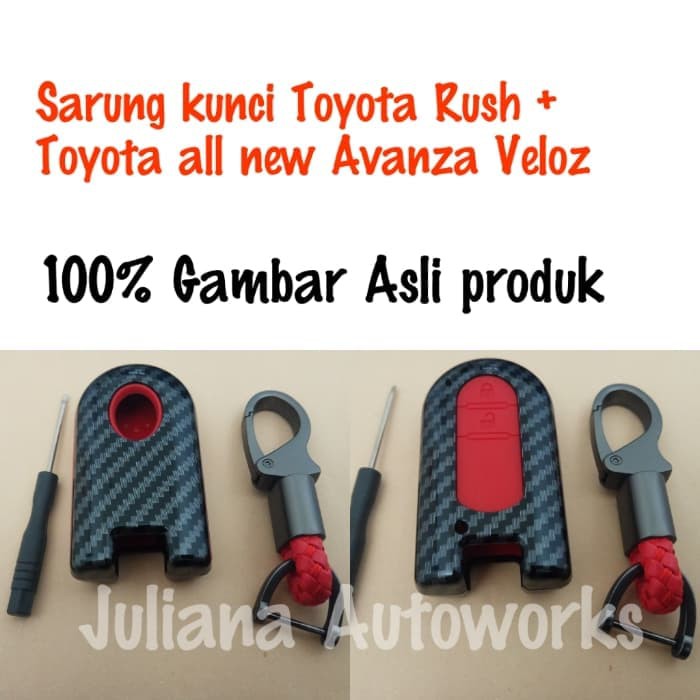 Casing  sarung Kunci Carbon Great Xenia Avanza TERIOS RUSH Smartkey 2019 Keyless Key Case Cover