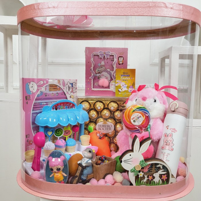 

Paket dekorasi box hampers easter bunny eggs kelinci telur paskah 185