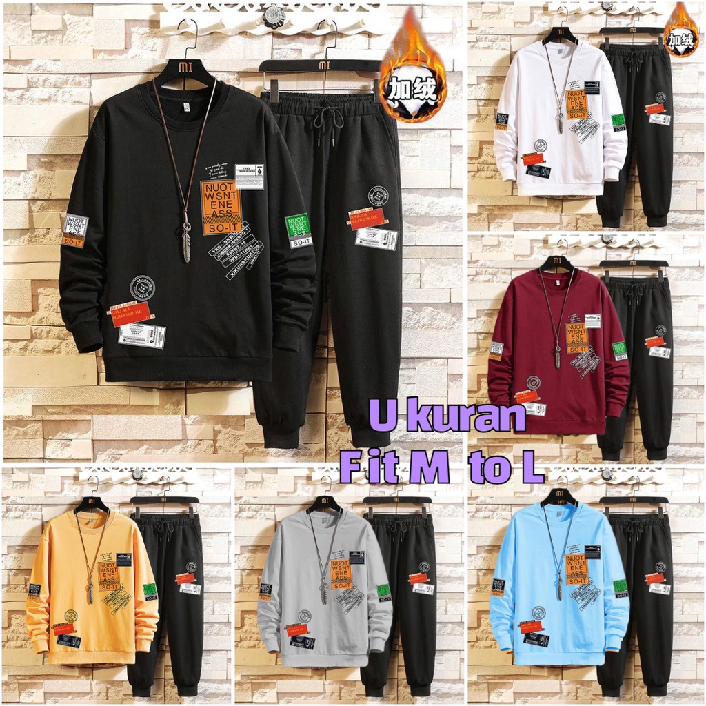 Asgard777 - SETELAN NUOT / baju panjang pria / baju pria distro / sweater pria / celana panjang pria / celana jogger pria / setelan