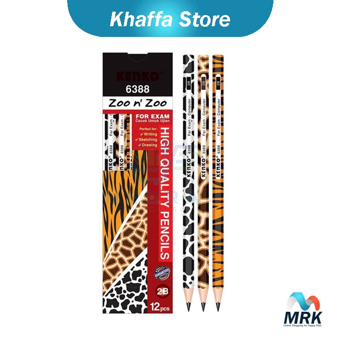

3 PCS Pensil HB Kenko Animal Murah