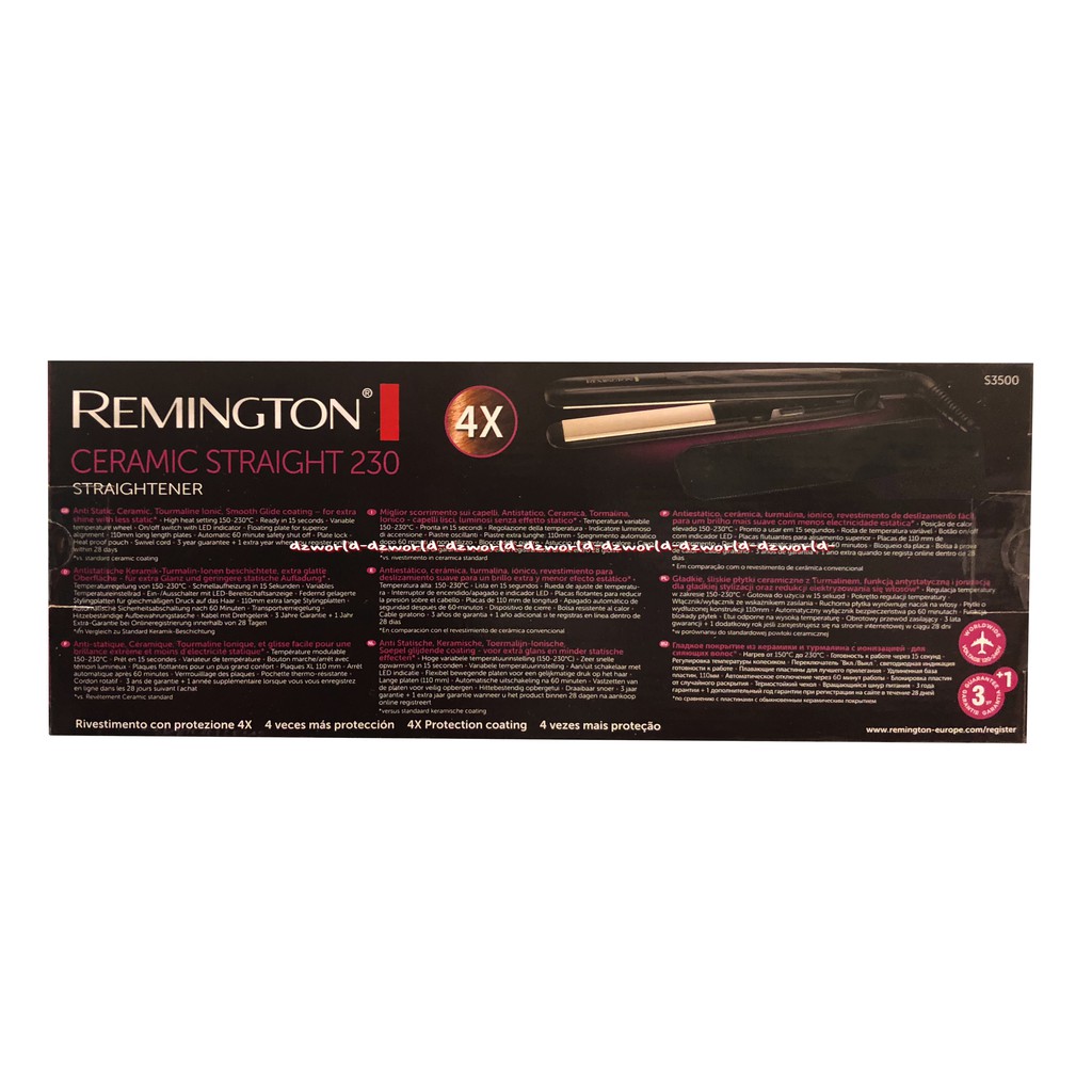 Remington Ceramic Straight 230 Straightener Alat Catok Rambut Catokan