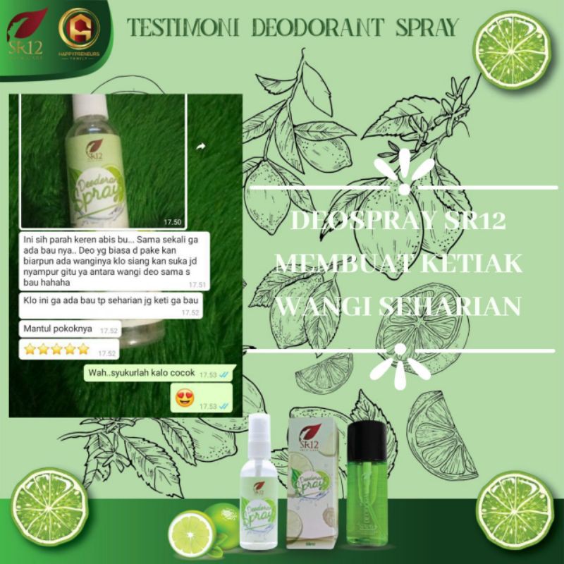 BEST SELLER DEODORANT SPRAY TAWAS SR12 HERBAL / AMPUH MENGHILANGKAN BAU BADAN PERMANEN / PEMUTIH KETIAK BPOM