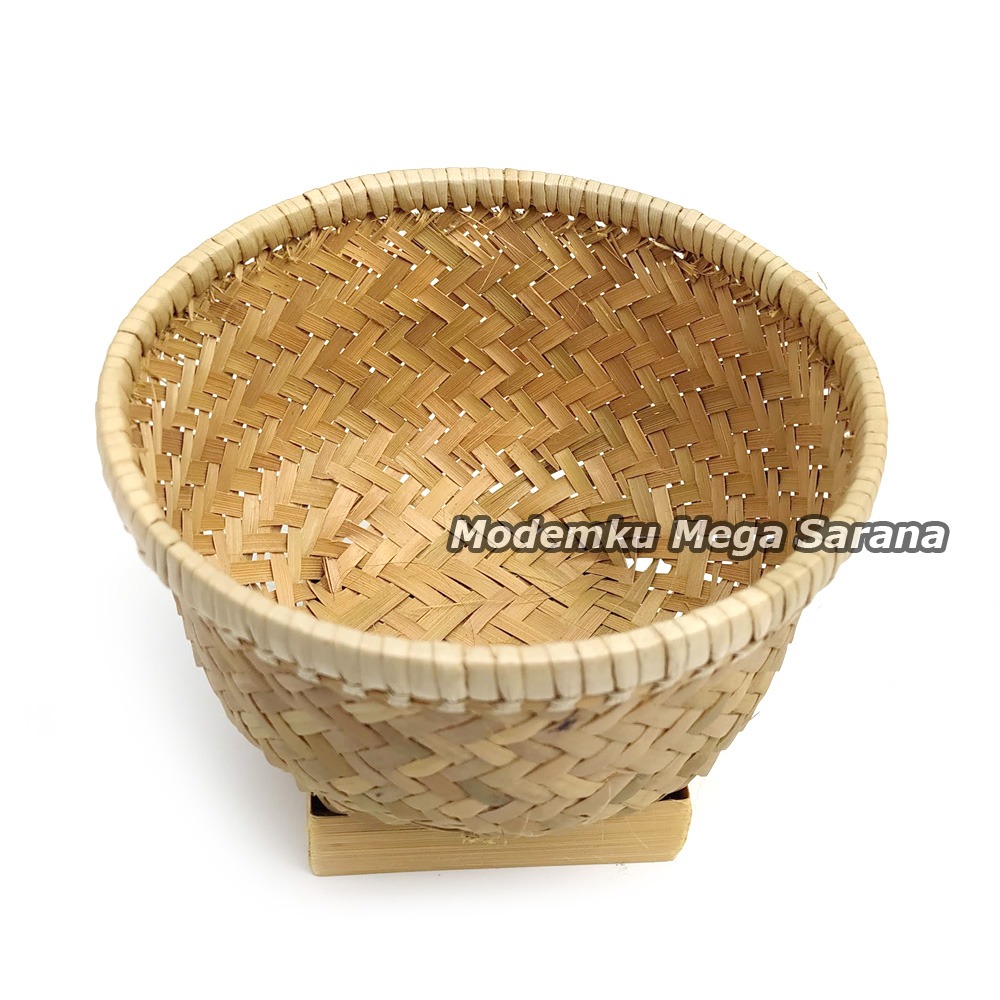 Rice Bowl Wakul Nasi Ceting Bakul Tempat Nasi Anyaman Bambu - D15 cm