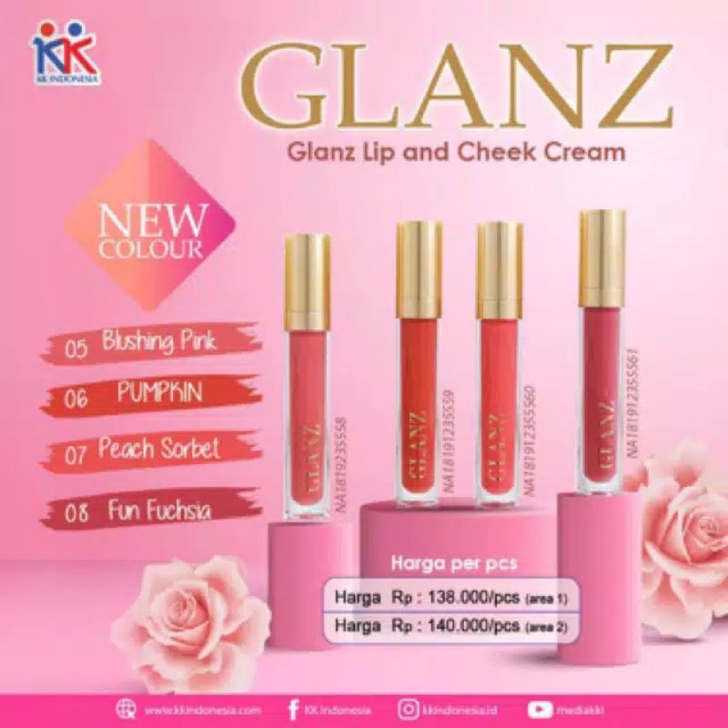 GLANZ Lip and Cheek Cream - KK Lipstick GLANZ