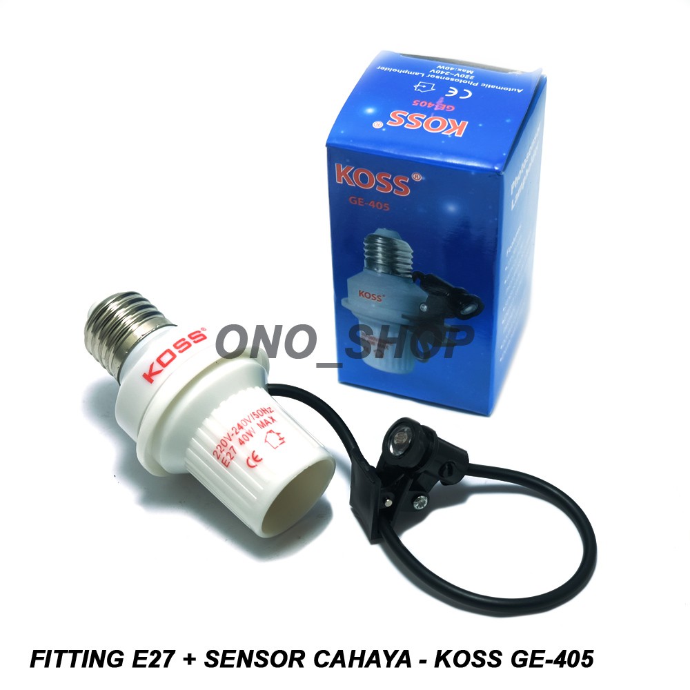 Fitting E27 + Sensor Cahaya - KOSS GE-405