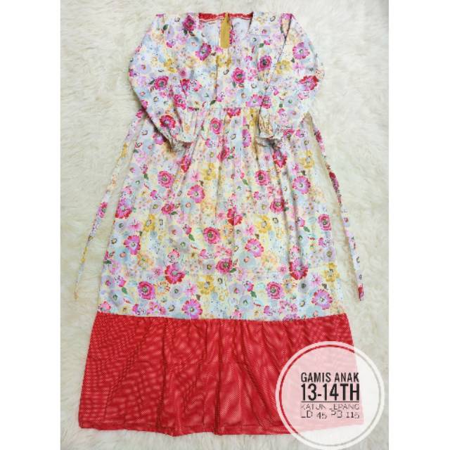 Gamis anak katun Jepang pesnanan bunda wiwik