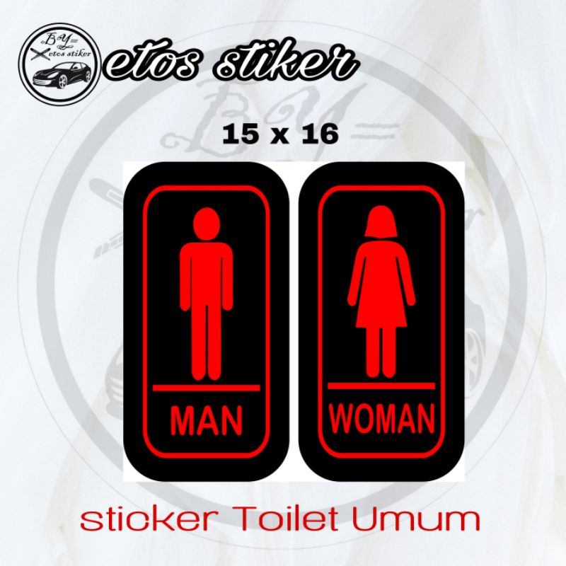 

Stiker TOILET Stiker Pintu Toilet Sticker Cutting