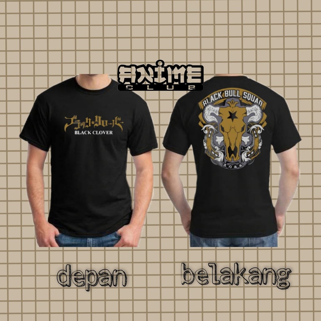 Baju Anime - Black Clover Logo Tulisan Jepang