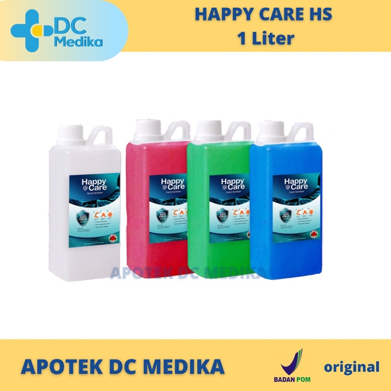 Happy care handsanitizer 1 Liter / Handsanitizer cair gel / Hand sanitizer kemenkes cair gel