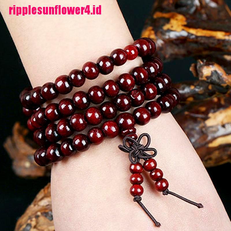 Gelang 108pcs Manik-Manik Kayu Cendana Tibet Buddha