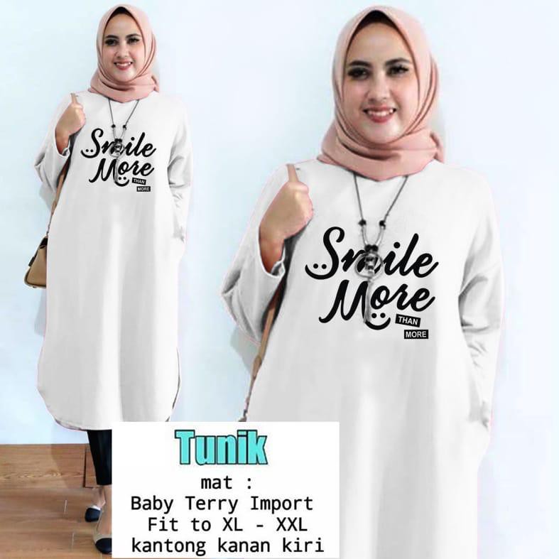 TUNIK SMILE MORE / TUNIK MAMACHI / TUNIK / TUNIK CEWEK / TUNIK PANJANG / TUNIK MUSLIM/ TUNIK KEREN