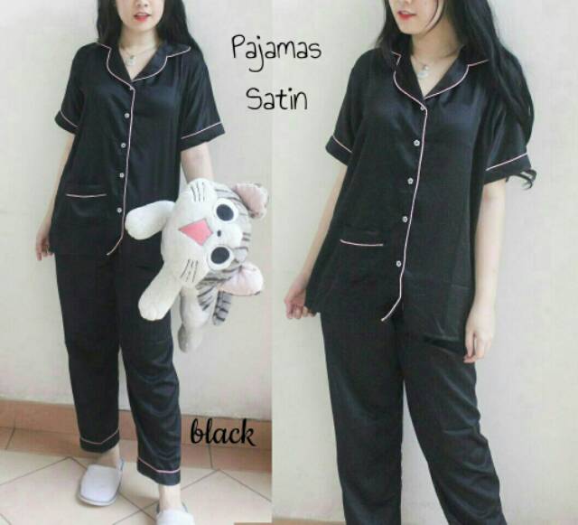 Piyama Satin CP / Panjamas Satin / Baju Tidur / Baju Tidur Wanita