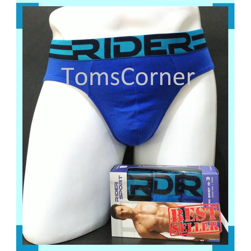 Terlaris Celana dalam pria Rider 762 | pakaian dalam | rider sport | daleman - Biru- 762 XL
