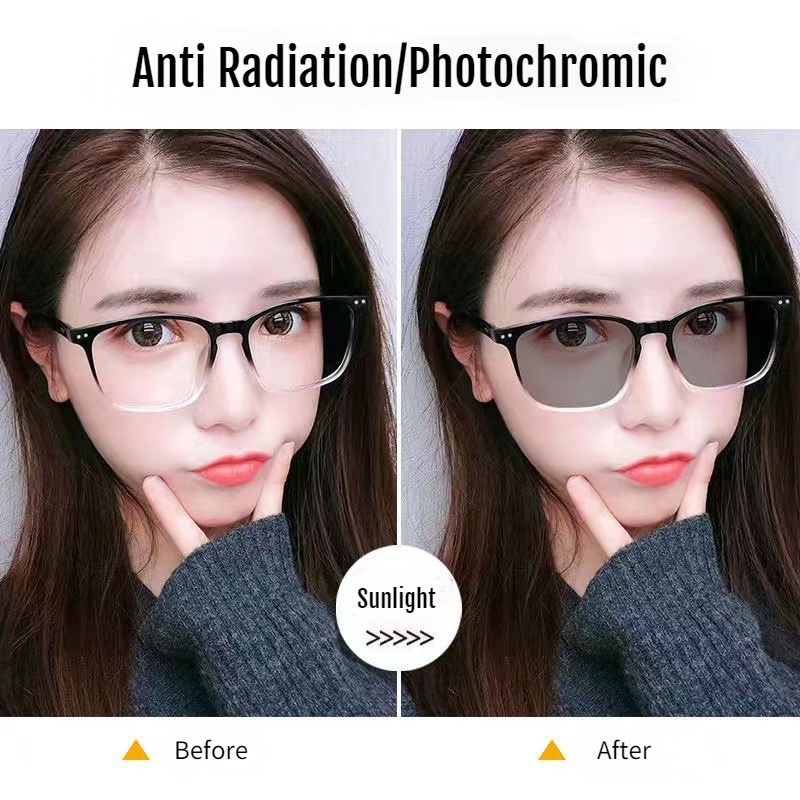 Kacamata Photochromic Anti Radiasi Bingkai Kayu Untuk Pria Dan Wanita