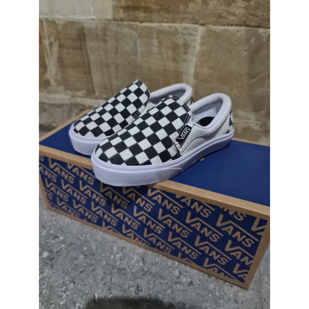 SLIP ON ANAK VANS CATUR FASHION KIDS VANS OLDSKOOL SLOP VANS ANAK SIZE 26-30