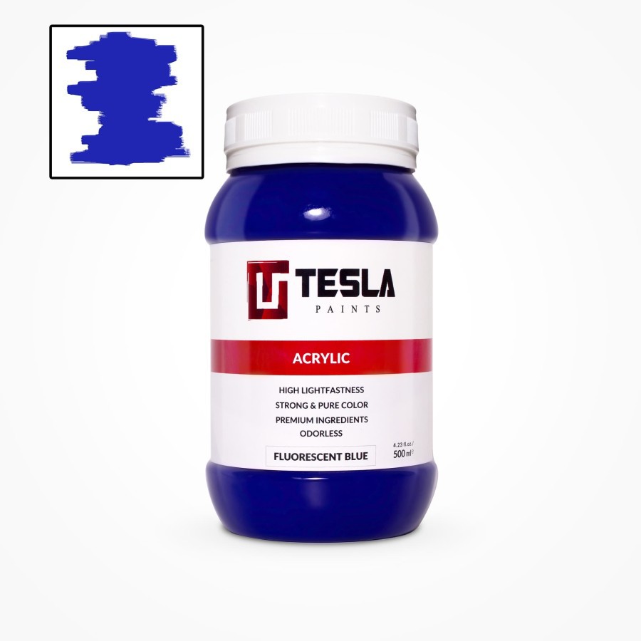 

Tesla Acrylic 500 ml Fluorescent Blue