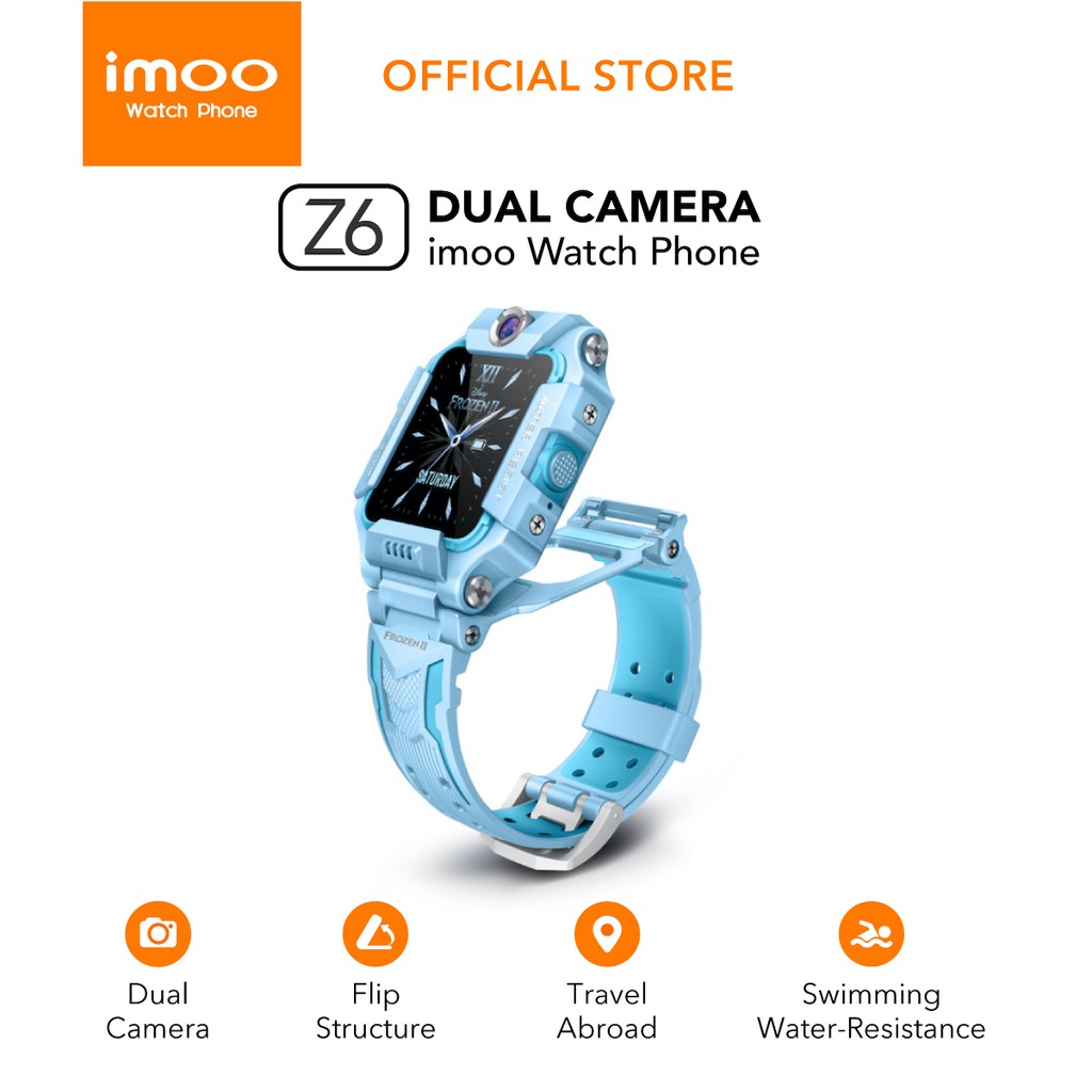 imoo Watch Phone Z6 Frozen II/ Front & Rear Dual Camera/ Flip New Vision/ Waterproof