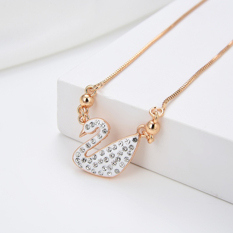 kalung titanium wanita emas muda model korea murah anti karat panjang asli silver nama selamanya 100-103n