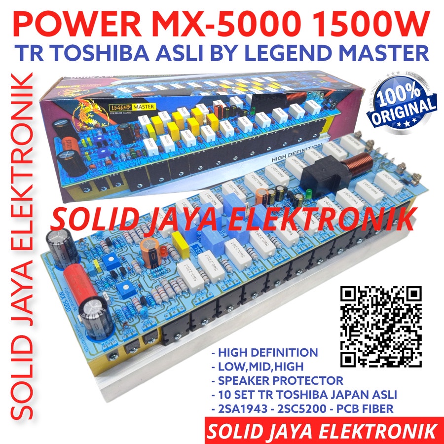 KIT POWER YAMAHA MX5000 1500W MONO TR TOSHIBA 2SA1943 2SC5200 ASLI MX 5000 MX-5000 TRANSISTOR FINAL JAPAN ASLI A1943 C5200 ORIGINAL AMPLI AMPLIFIER ORI  1500 WATT W LEGEND MASTER