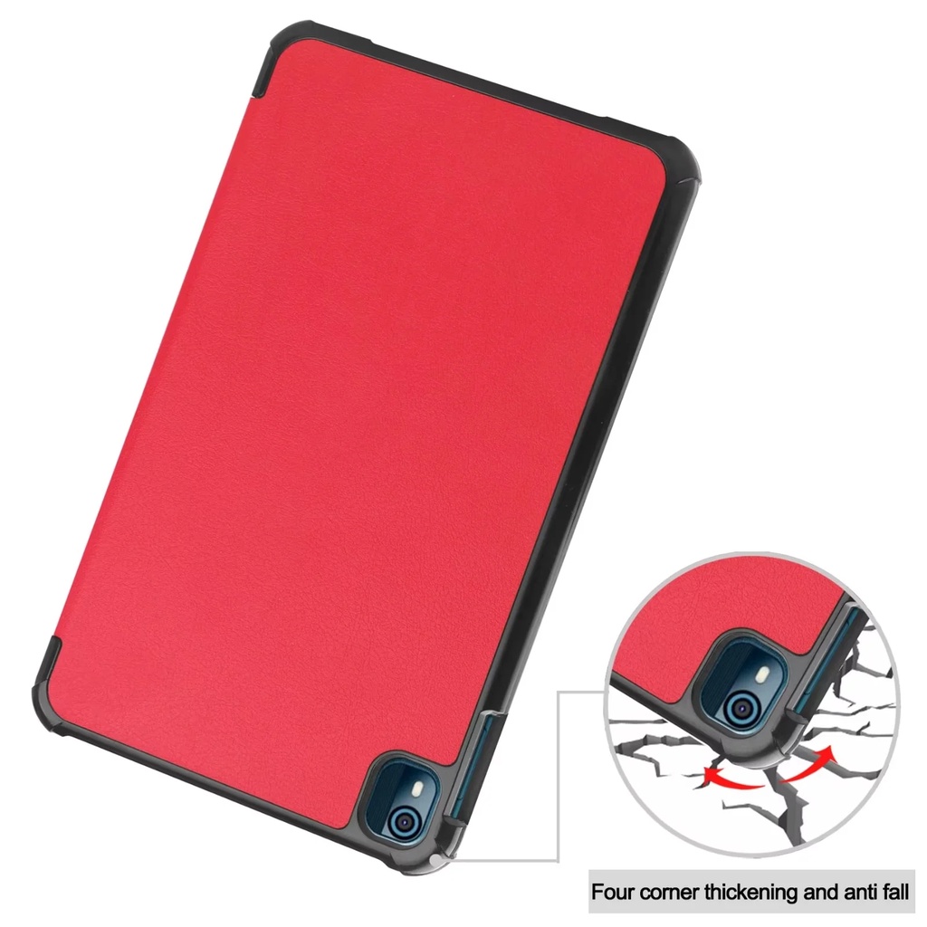 Casing Untuk Nokia T10 (2022) 8.0 &quot;T 10fashion Tablet Perlindungan Case Tiga-Lipat Custer Warna Solid Flip Stand Kulit Cover