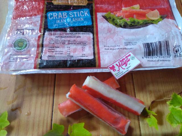 Crab Stick 1kg kani mentai halal kepiting olah frozen bahan sushi kimbap gimbap bento shabu shabu crabstik