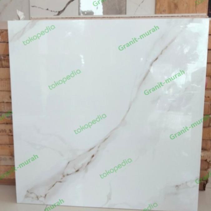 GRANIT granit lantai 60x60 putih motip marmer florence calacata indogress