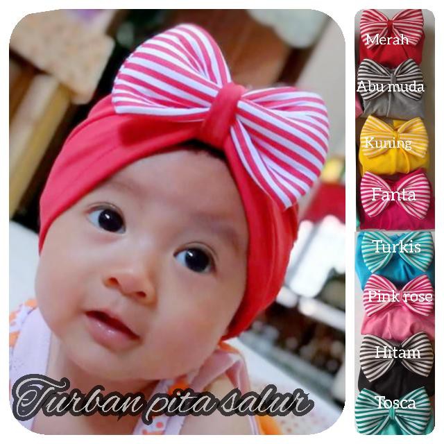 Turban anak pita salur
