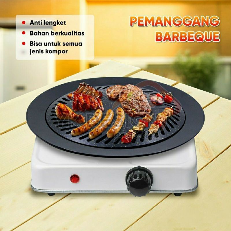 Paggangan , Panggang  , Teflon Wajan , CREPE PIZZA , BBQ , Martabak , GRILL PAN MARBLE  , 32CM