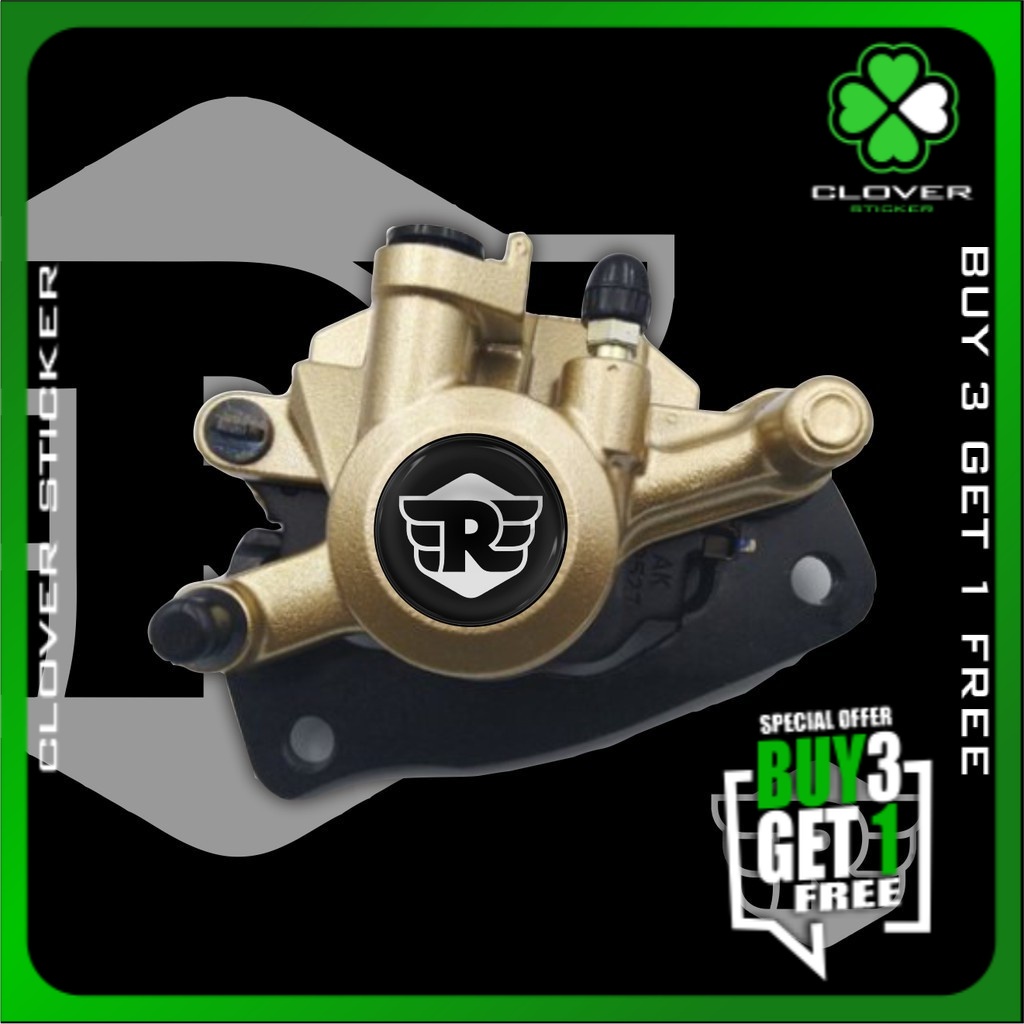 ROYAL ENFIELD HITAM STIKER AKSESORIS SEPEDA MOTOR TIMBUL STIKER KALIPER REM TIMBUL DIAMETER 3CM STIK