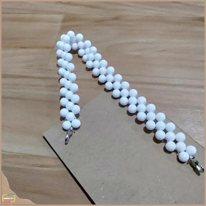 Mutiara Konektor Masker Hijab Putih Susu _Termurah