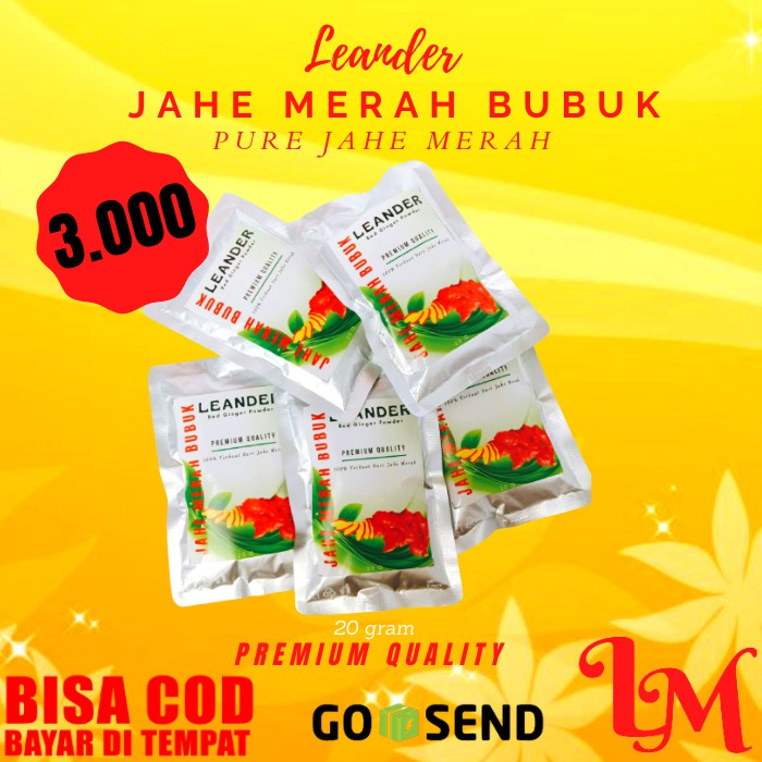

Jahe Merah Bubuk Murni 100% Bubuk serbuk Jahe Merah Premium Quality 20 Gram