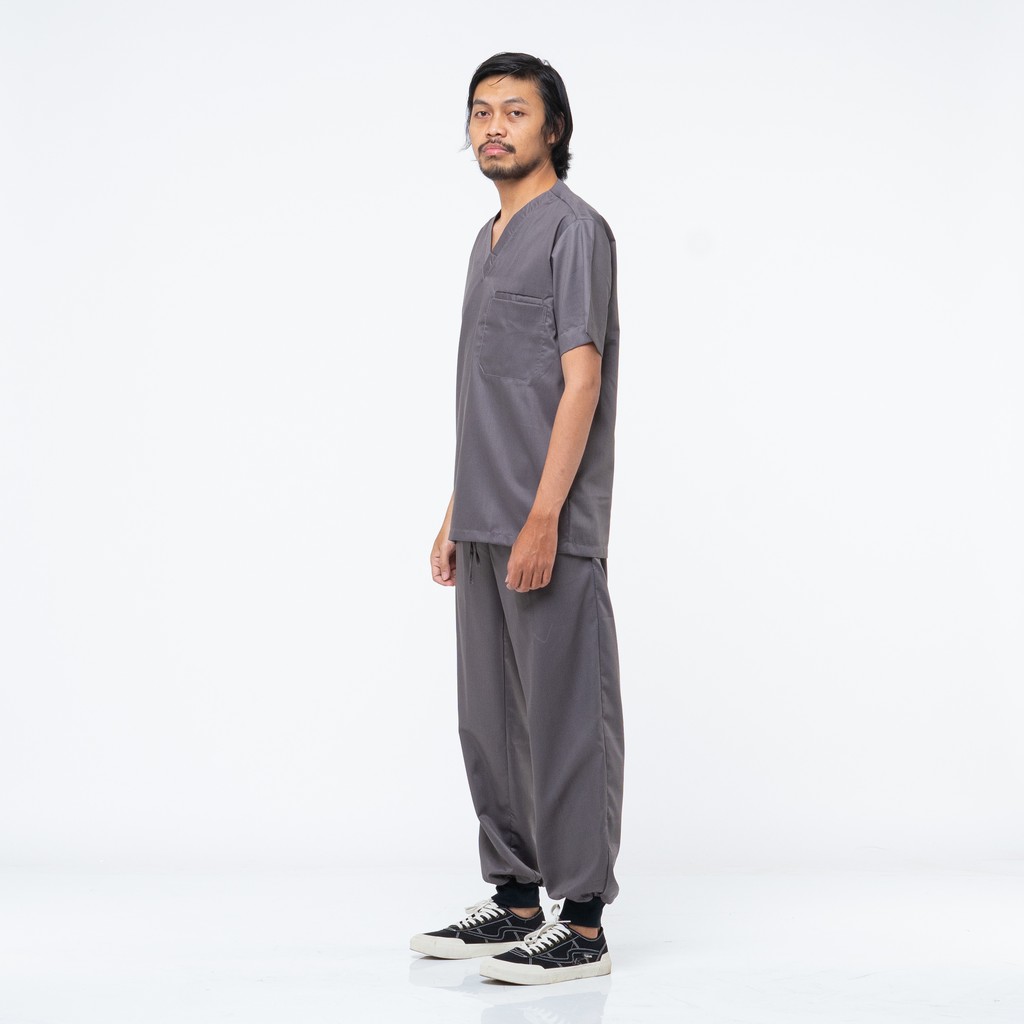Rana Scrubs Baju Jaga Setelan  LAKI LAKI / Baju OK  lengan pendek + celana jogger
