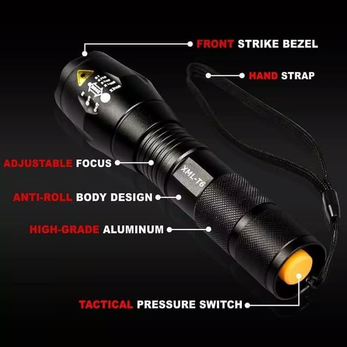 Senter Police Swat Led Cree E17 XM-L T6 2000 Lumens