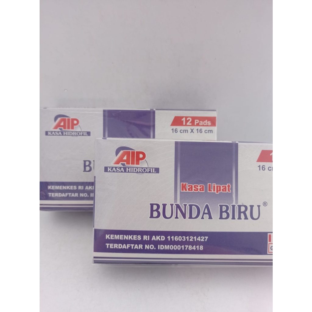 BUNDA BIRU / KASA STERIL BUNDA 16×16 ISI 12 / KASSA KERING