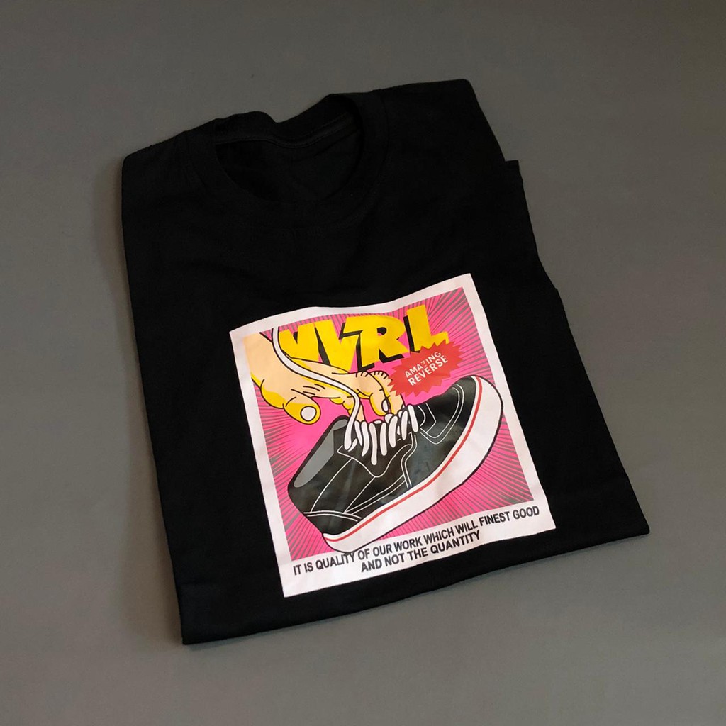 Baju Neverlose NVRL Amazing Reverse Cotton Combed Pria Wanita Santai Distro Motif Problem Freedom