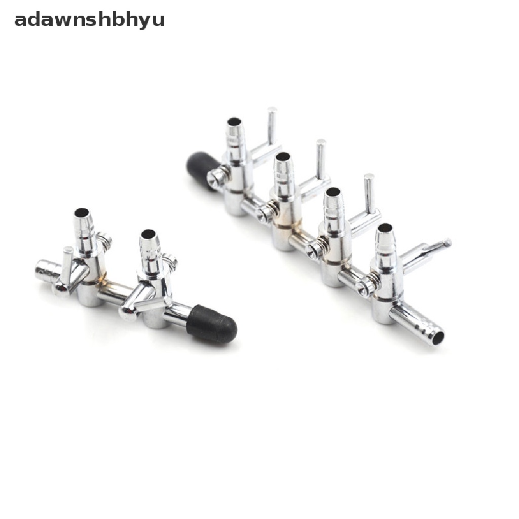 Adawnshbhyu 1pc Tangki Aquarium Pompa Angin Air Flow Tabung Pipa Jalur Katup Kontrol Stainless Steel