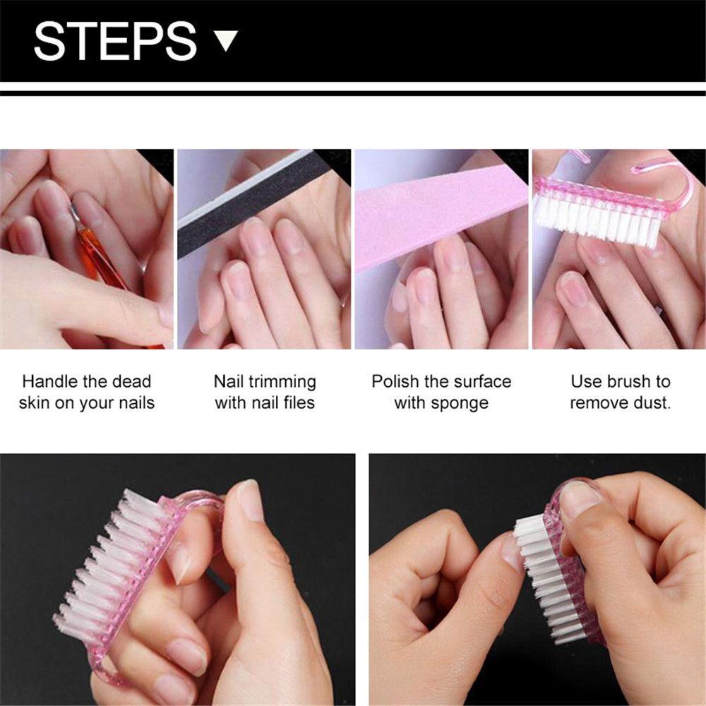 Top 3pcs Sikat Kuku Portable Pedicure Alat Gosok Kuku Plastik