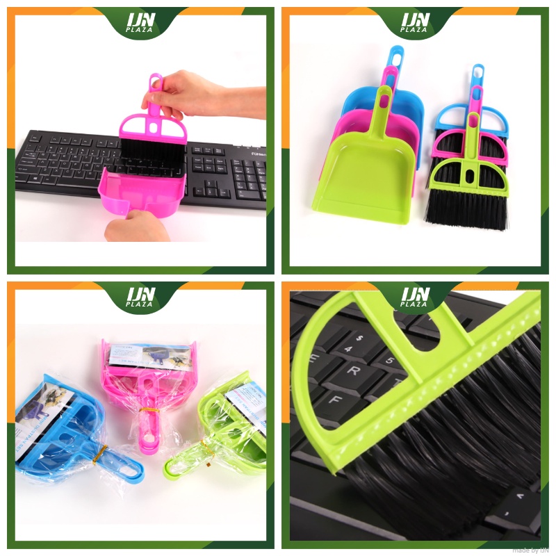 ❤ IJN ❤ Sapu Pengki Set / Sapu dan Pengki Mini Set / Mini Dustpan Set Serbaguna Membersihkan Mobil Keyboard Laptop