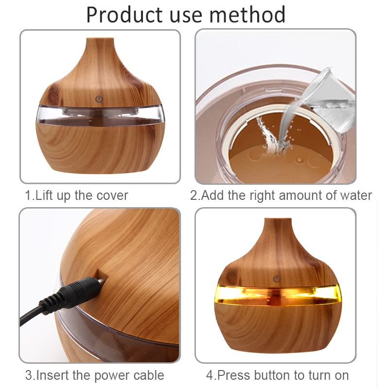 Pengharum Ruangan Humidifier Diffuser Aromaterapi Essential Oil Aromatherapy Disfuser Ultrasonic Pelembab Udara Pengharum Ruangany KJR-703