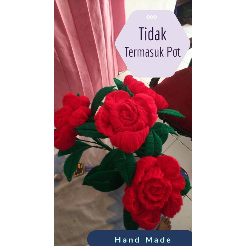 bunga mawar hiasan meja